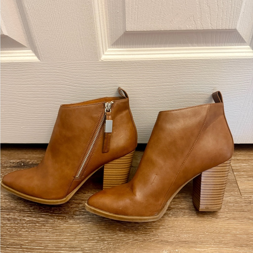 Circus by Sam Edelman Faux Leather Brown Ankle Booties, Women’s Size 8.5 - Picture 5 of 10
